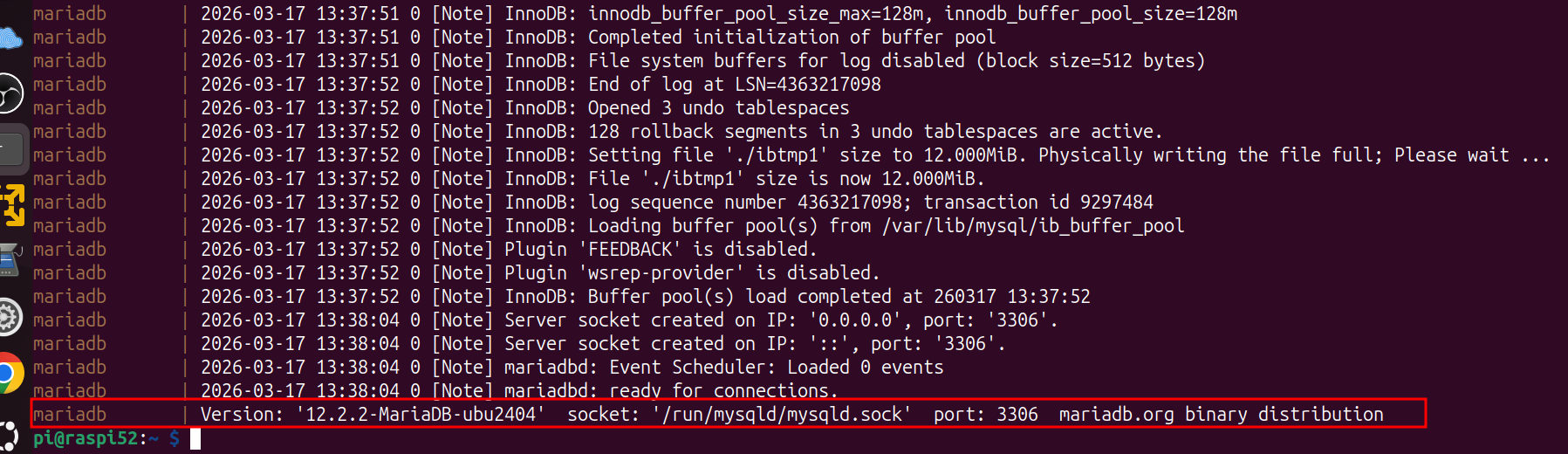Hardcopy Log MariaDB